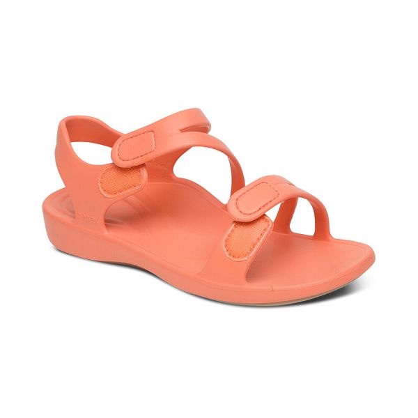 Aetrex Women's Jillian Sport Water-Friendly Sandals - Coral | USA ZMMI50E